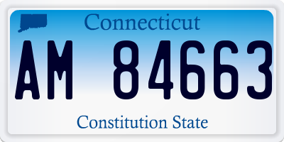 CT license plate AM84663