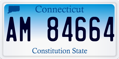CT license plate AM84664