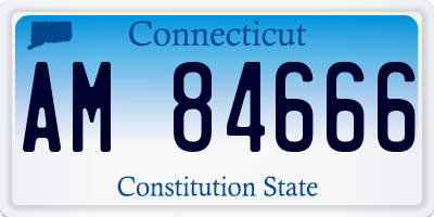 CT license plate AM84666