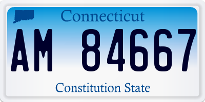 CT license plate AM84667