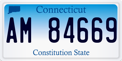CT license plate AM84669