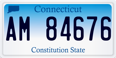 CT license plate AM84676