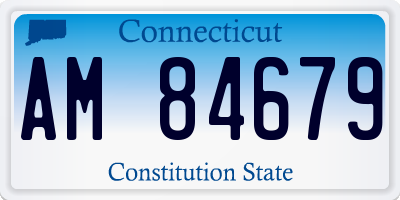 CT license plate AM84679