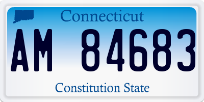 CT license plate AM84683
