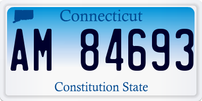 CT license plate AM84693