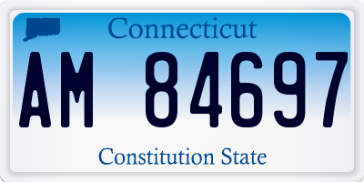 CT license plate AM84697
