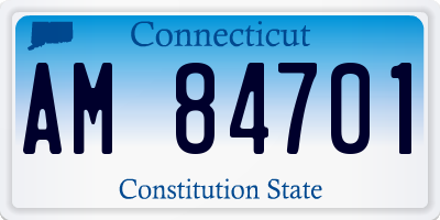 CT license plate AM84701
