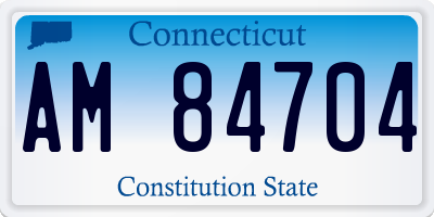 CT license plate AM84704