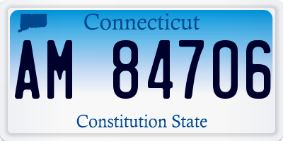 CT license plate AM84706