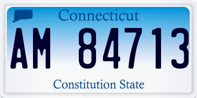 CT license plate AM84713