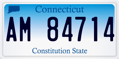 CT license plate AM84714