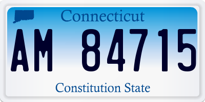 CT license plate AM84715
