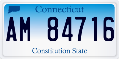 CT license plate AM84716