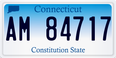 CT license plate AM84717