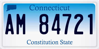 CT license plate AM84721