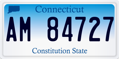 CT license plate AM84727