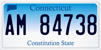 CT license plate AM84738