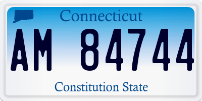 CT license plate AM84744