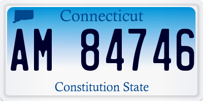 CT license plate AM84746