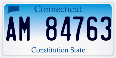 CT license plate AM84763