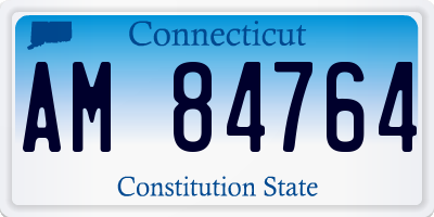 CT license plate AM84764