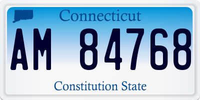 CT license plate AM84768