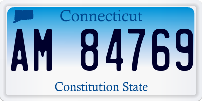 CT license plate AM84769