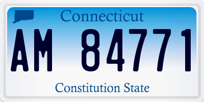CT license plate AM84771