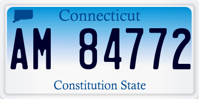 CT license plate AM84772