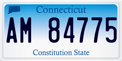 CT license plate AM84775