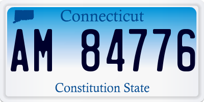 CT license plate AM84776