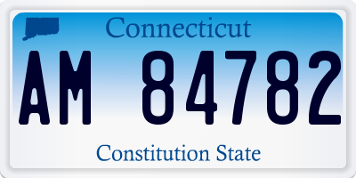 CT license plate AM84782