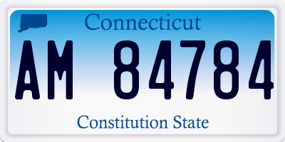 CT license plate AM84784