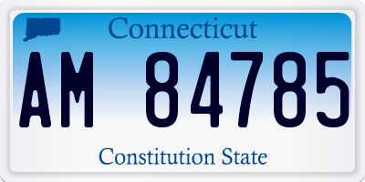 CT license plate AM84785