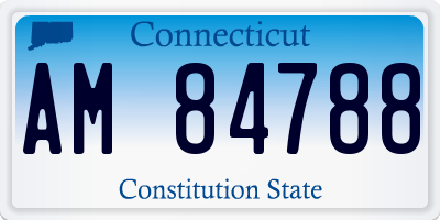CT license plate AM84788