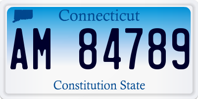 CT license plate AM84789