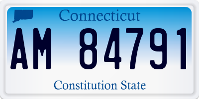 CT license plate AM84791