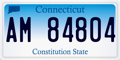 CT license plate AM84804