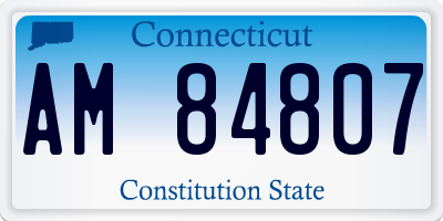 CT license plate AM84807