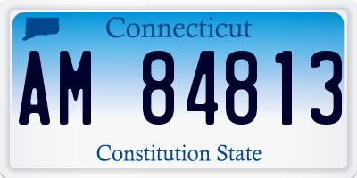 CT license plate AM84813