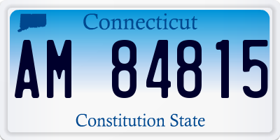CT license plate AM84815