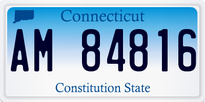 CT license plate AM84816