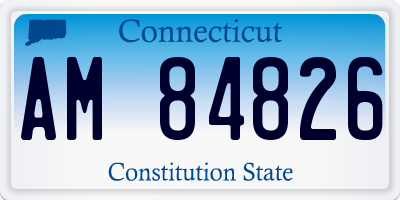 CT license plate AM84826