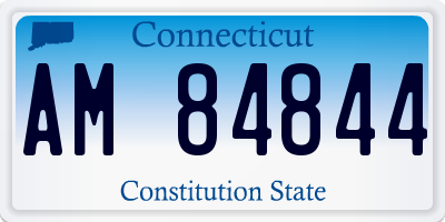 CT license plate AM84844