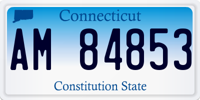 CT license plate AM84853