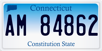 CT license plate AM84862