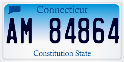 CT license plate AM84864