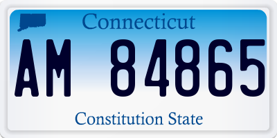 CT license plate AM84865