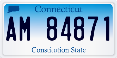 CT license plate AM84871