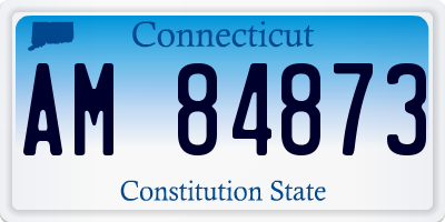CT license plate AM84873